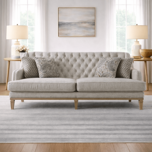 Ella Beige Sofa (226cm)