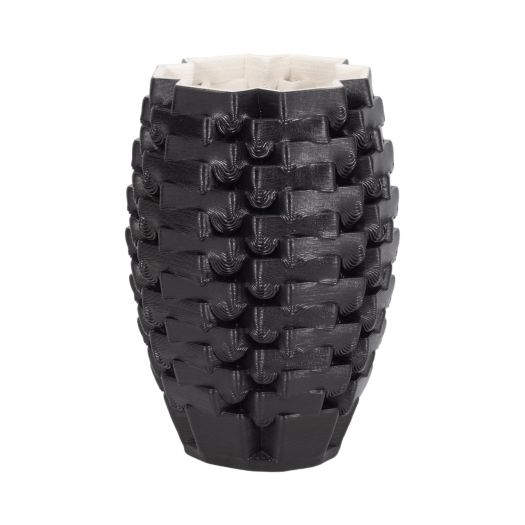 Ellesmere 3d Printed Vase, Black