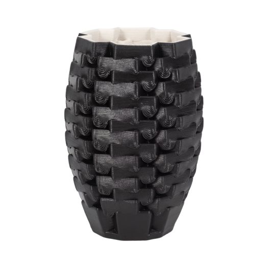 Ellesmere 3d Printed Vase, Black