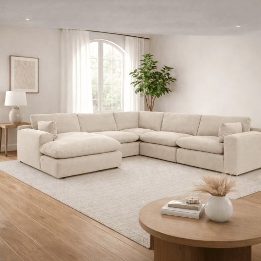 Elyza 5-Piece Sectional with LAF Chaise