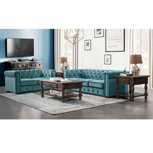 Elzaro Blue Living room Set