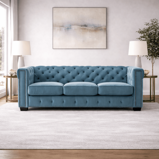Elzaro Blue Sofa