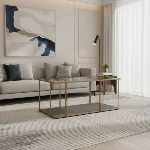 Emma Brown Ash & Glass Coffee Table