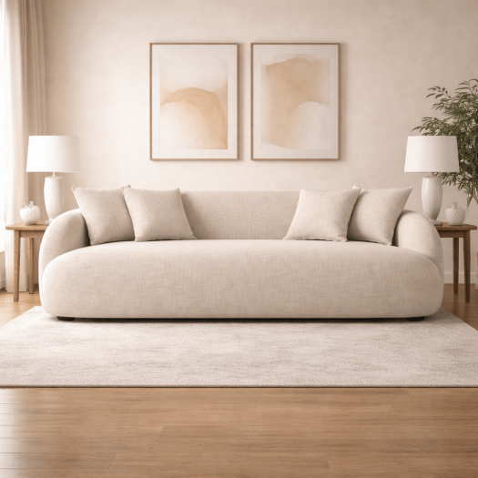 Emma Grey 3 Seater Sofa (232cm)