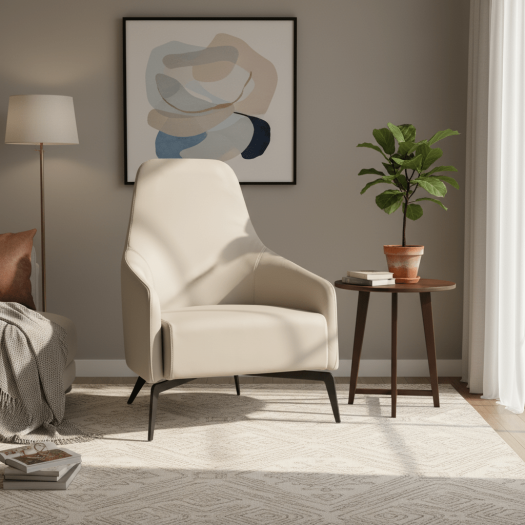 Eros Beige Accent Chair