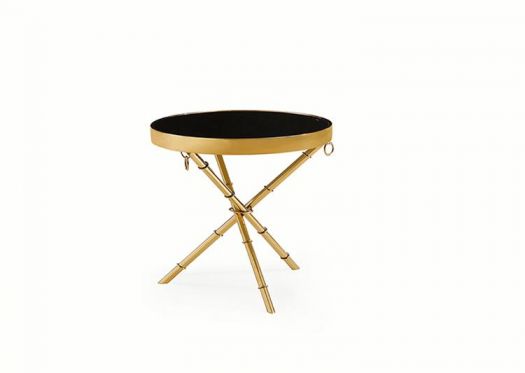 Gold Cane End Table