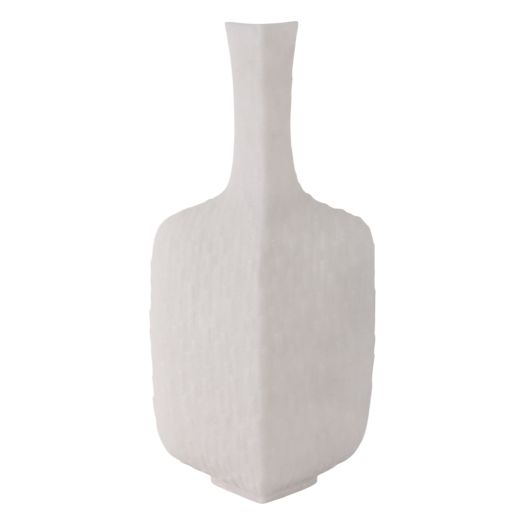 Mortsel Quartz Resin Vase, White