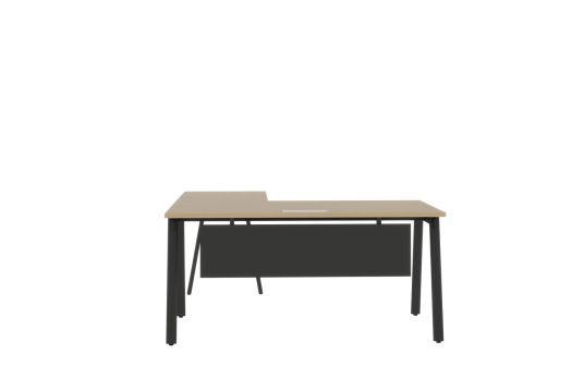 Ava L-Shape Desk - Black Frame