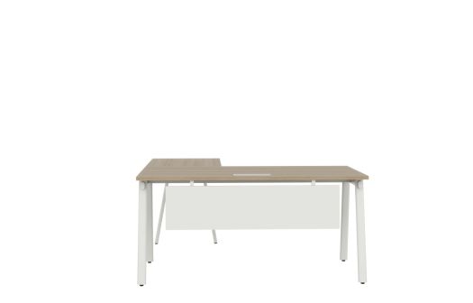 Ava L-Shape Desk - White Frame