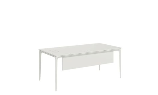 Arc Rectangular Desk - White