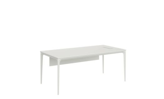 Arc Rectangular Desk - White