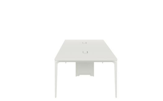 Arc Meeting Table - White 3.5 m