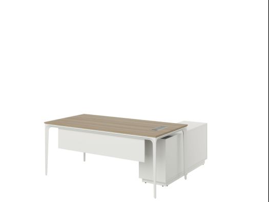 Arc Left-Hand Desk - White