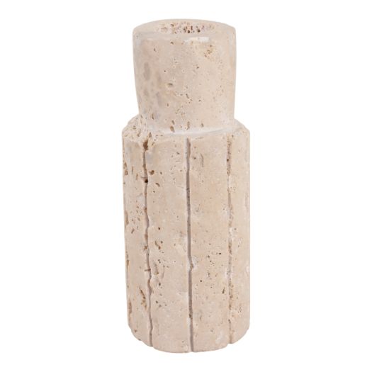 5X2 RAW EDGE TRAVERTINE TAPER HOLDER, TAN