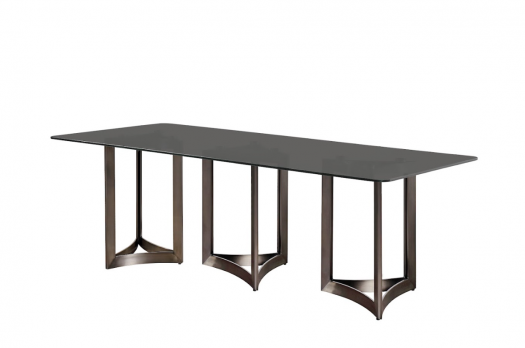 Alexa Grey Glass Dining Table