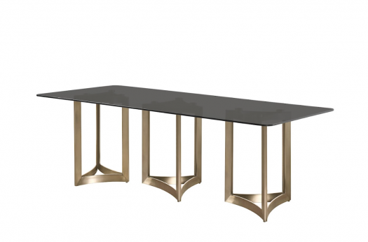 Alexa Grey Glass Dining Table