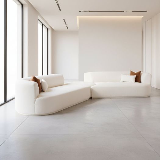 Fickle Cream Boucle 3-Piece Modular Sectional