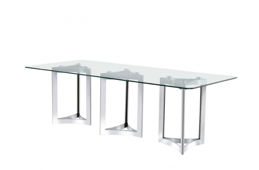 Alexa Clear Glass Dining Table