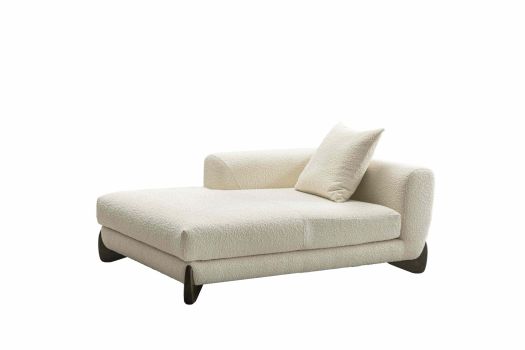 Floux White Left Chaise
