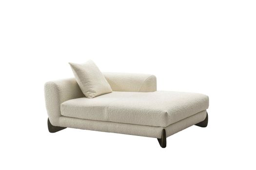 Floux White Right Chaise