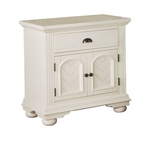 Brook Classic White Night Stand