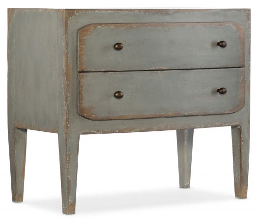 Two-Drawer Nightstand- Speckled Gray