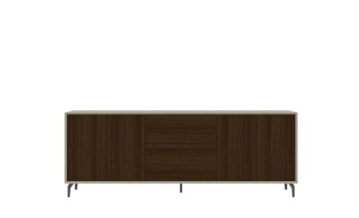 Metropolitan Sideboard Cabinet - Dark Wood and White