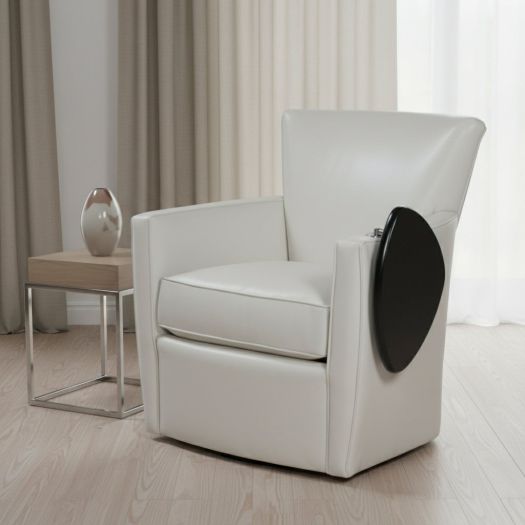 Gaither Swivel Chair with Folding Tablet