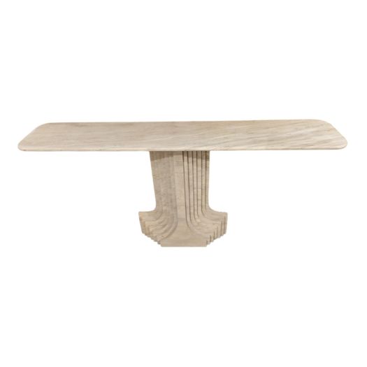 Gebal Beige Marble Console Table