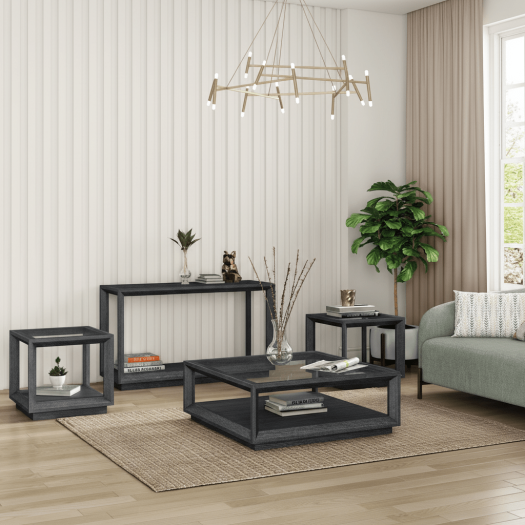 Ghost Clear Black Coffee Table