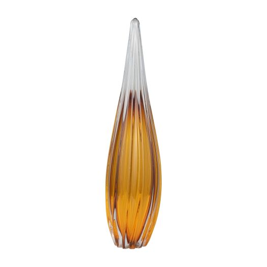 GLASS, 19 PAPERWEIGHT AMBER
