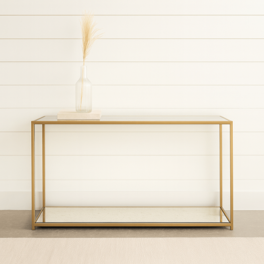 Glass Elegance Gold Console