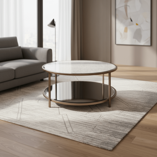 Glass Elegance Round Coffe table