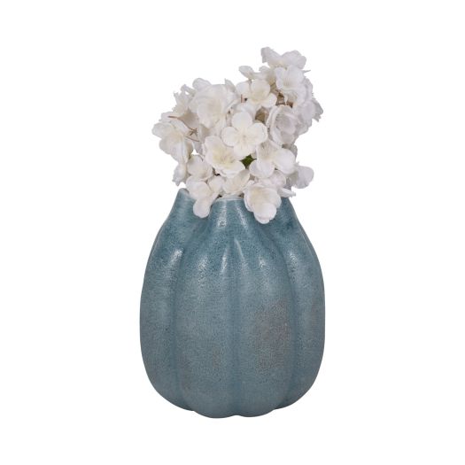 Glass Sea Urchin Vase, Blue