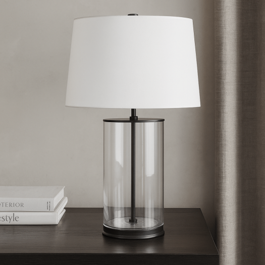 Glass table lamp