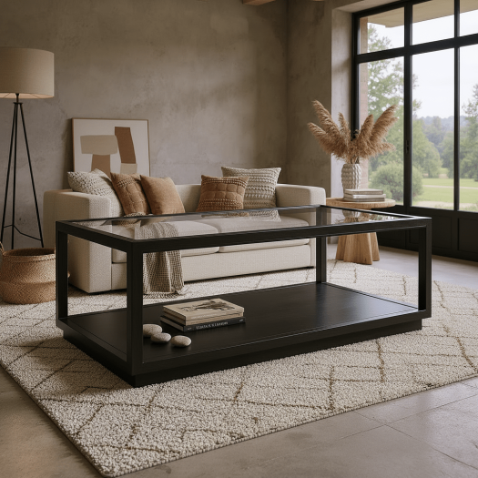 Glaze Rec Cktl Table-Onyx