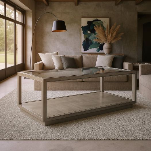 Glaze Rec Cktl Table-Quartz