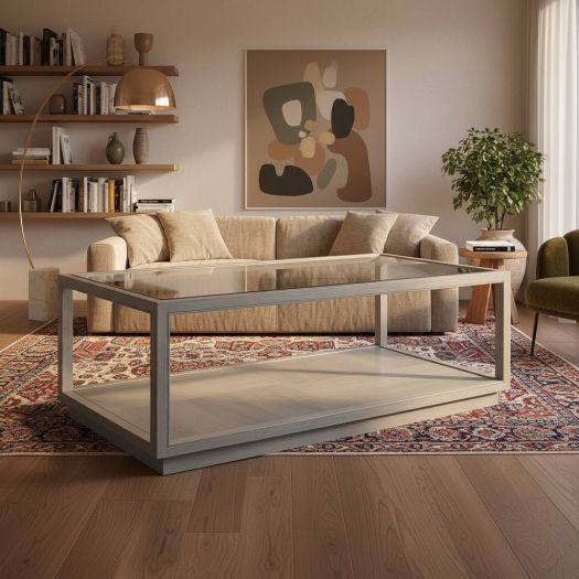 Glaze Rec Cktl Table-Vintage Blue