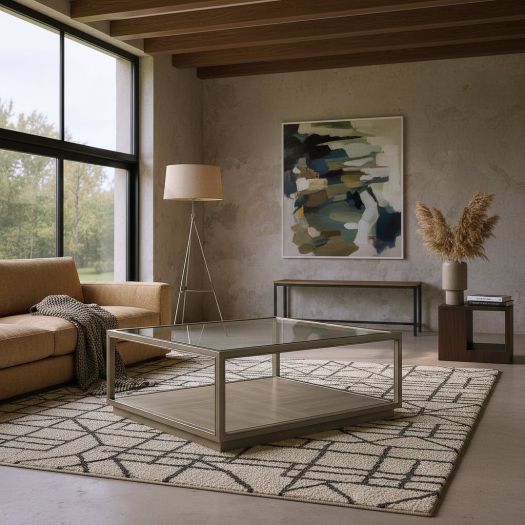 Glaze Sq Cktl Table-Quartz