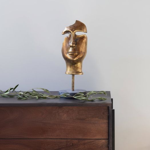 Golden Mask On Stand