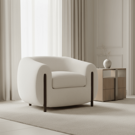 Grace Beige Accent Chair (96Cm)