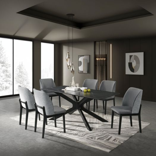 Grano Black Dining Table