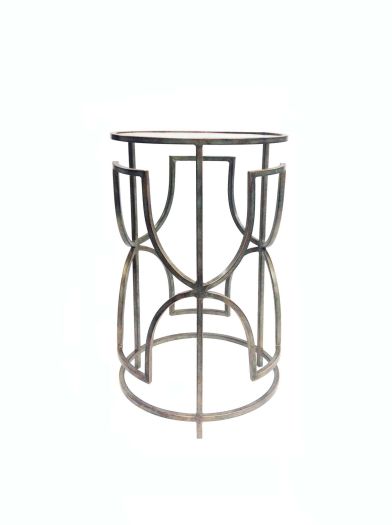 GREEK KEY LAMP TABLE