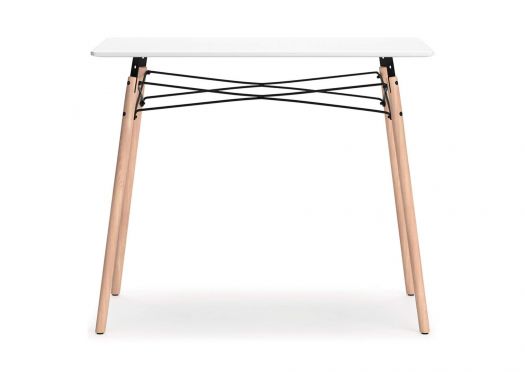 Jaspeni White,Black/Gray,Natural Home Office Desk