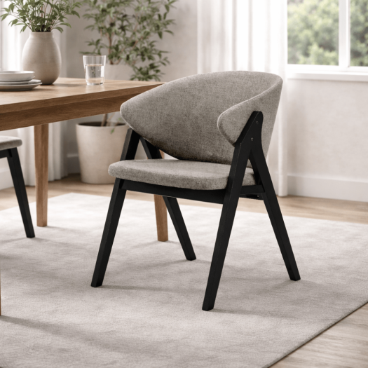 Hana Beige Dark Gray Dining Chair