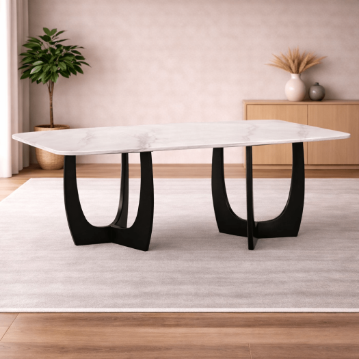 Hana White Marble Dining Table 8