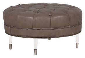 Hand Tufted Round Ottoman