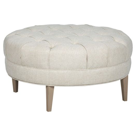 Hand Tufted Round Ottoman