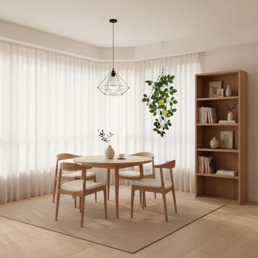 Hanging Rose Leaf with Yellow Flowers