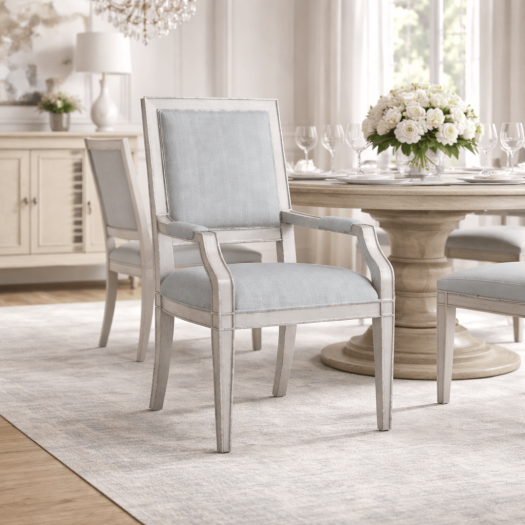 Harper Vintage Blue Dining Arm Chair